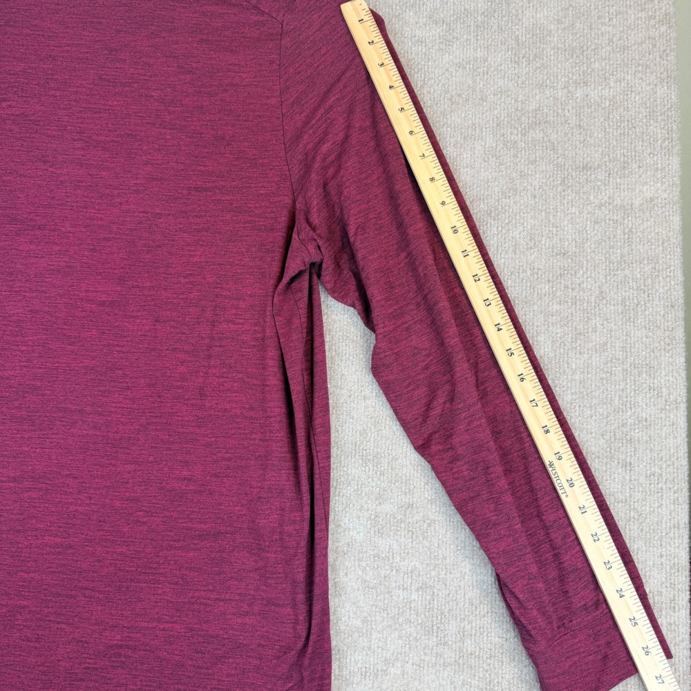 Callaway Mens XXL 1/4 Zip Golf Pullover Heather Burgundy Breathable Soft - Picture 12 of 13